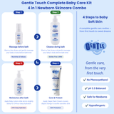 Gentle Touch Complete Baby Care Kit | 4 in 1 Newborn Skincare Combo