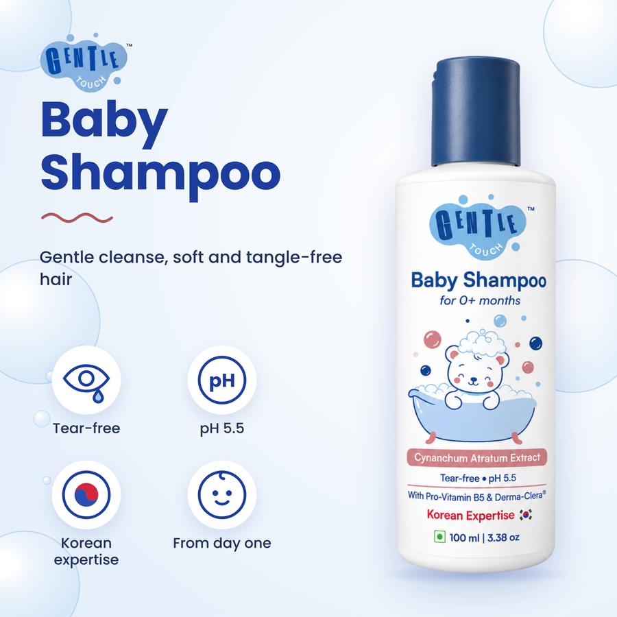 Gentle Touch Baby Shampoo | Derma-Clera® + Pro-Vitamin B5 | Tear-Free Conditioning Amino-Acid Shampoo