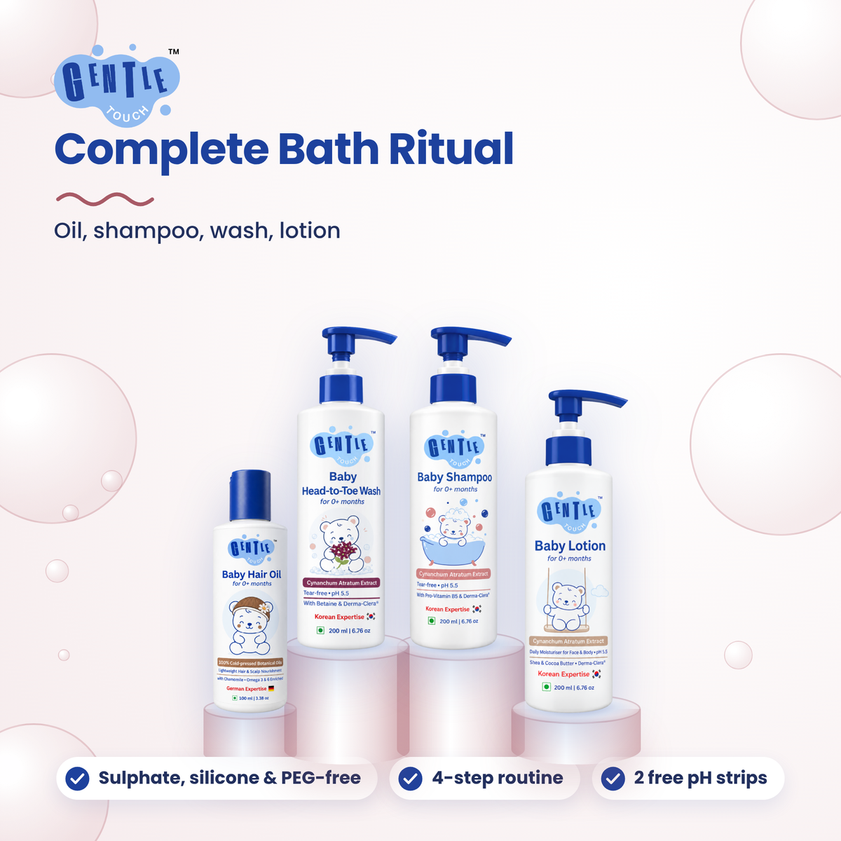 Complete Bath Ritual | 4-Step Baby Bath Set