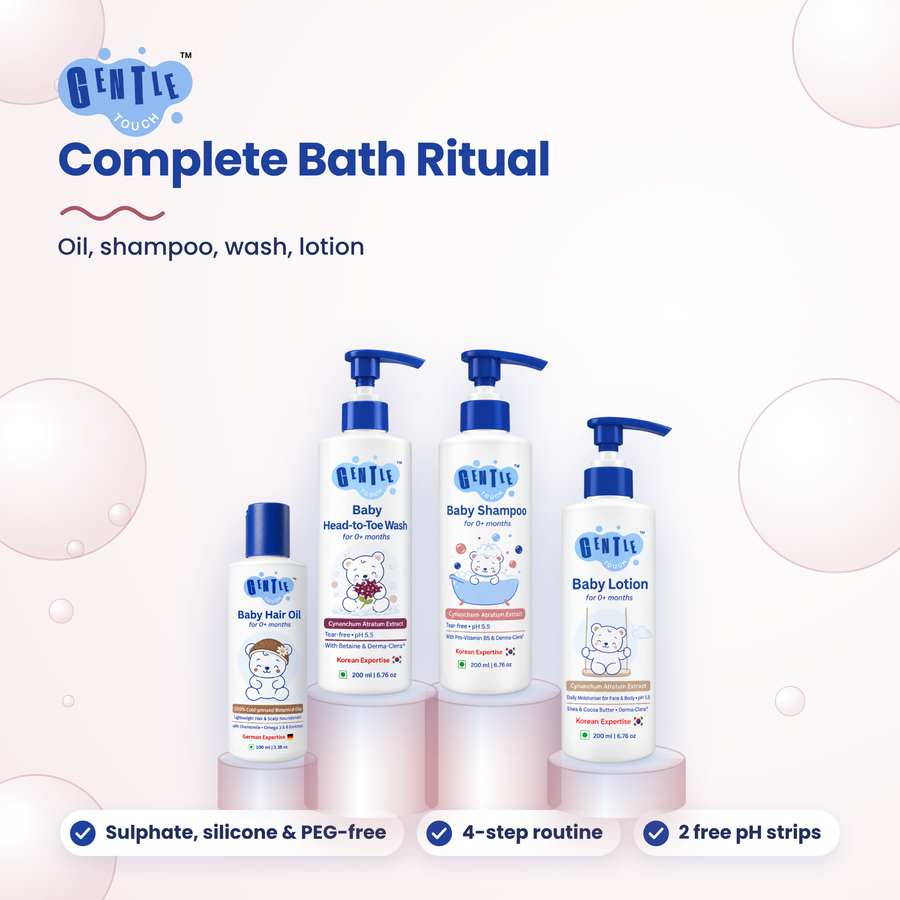Complete Bath Ritual | 4-Step Baby Bath Set