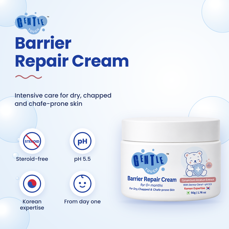 Gentle Touch Baby Barrier Repair Cream | Derma-Clera® + PolyAquol | Intensive Care for Very Dry, Eczema-Prone Skin