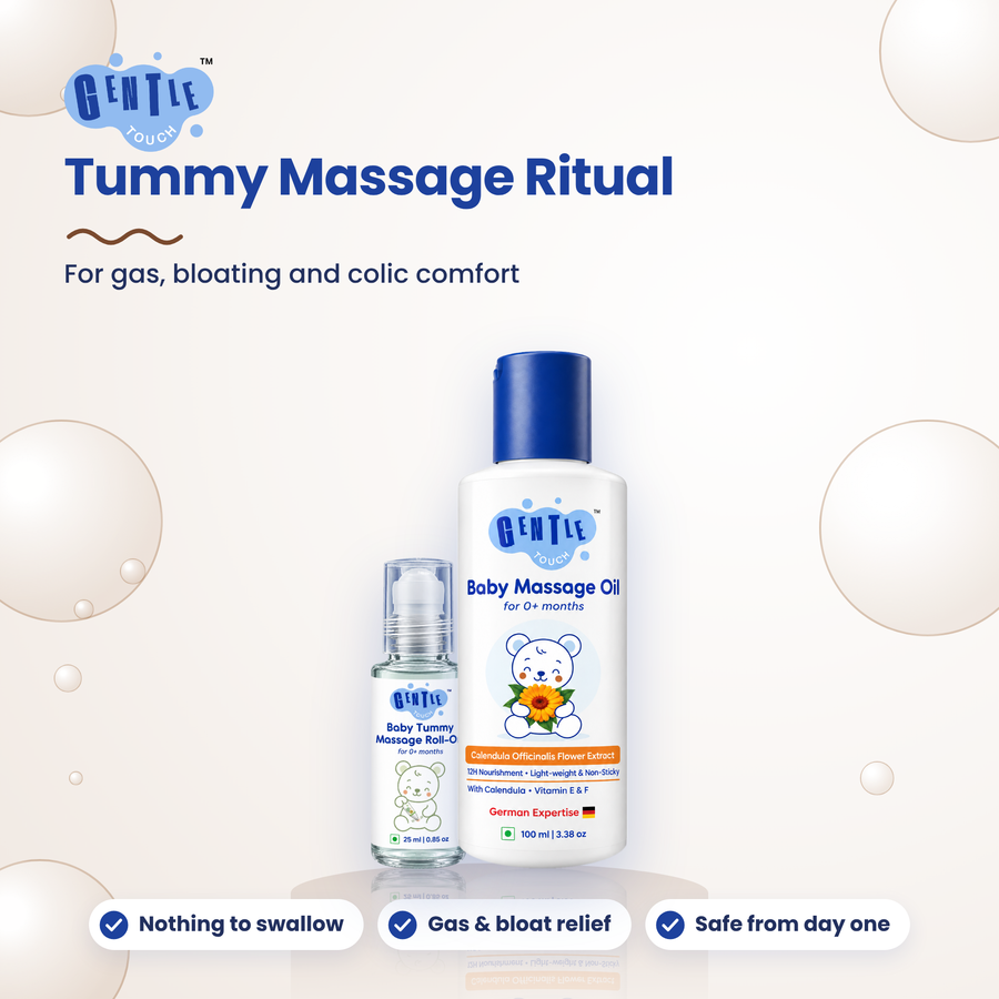 Tummy Massage Ritual | Baby Roll-On + Oil