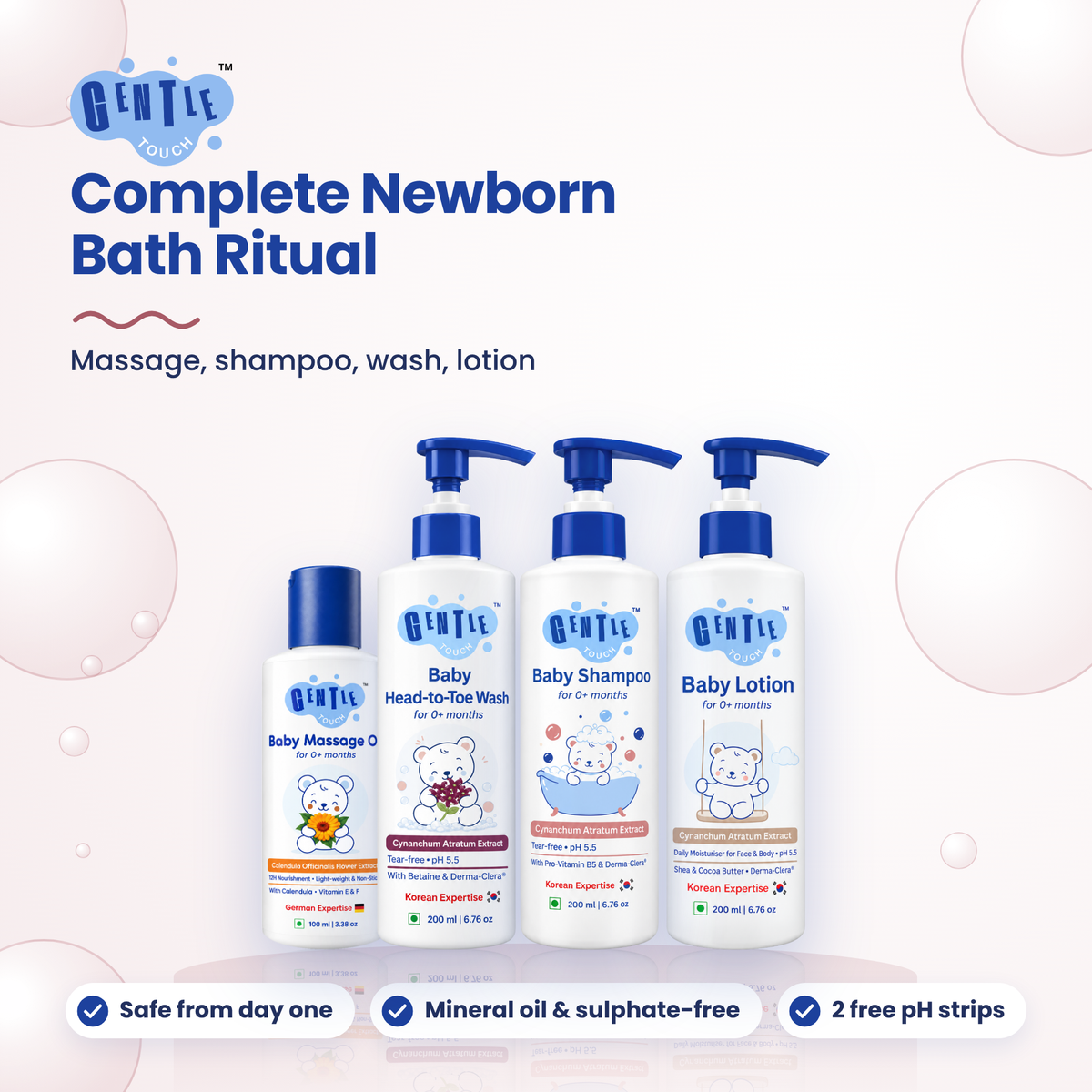 Newborn Bath Ritual | Baby Massage & Bath Set