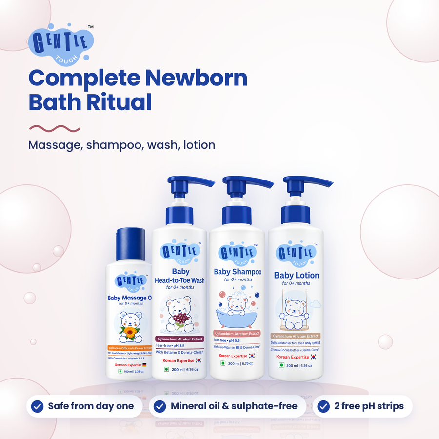 Newborn Bath Ritual | Baby Massage & Bath Set