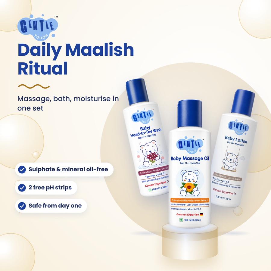 Daily Maalish Ritual | Baby Oil, Wash & Lotion