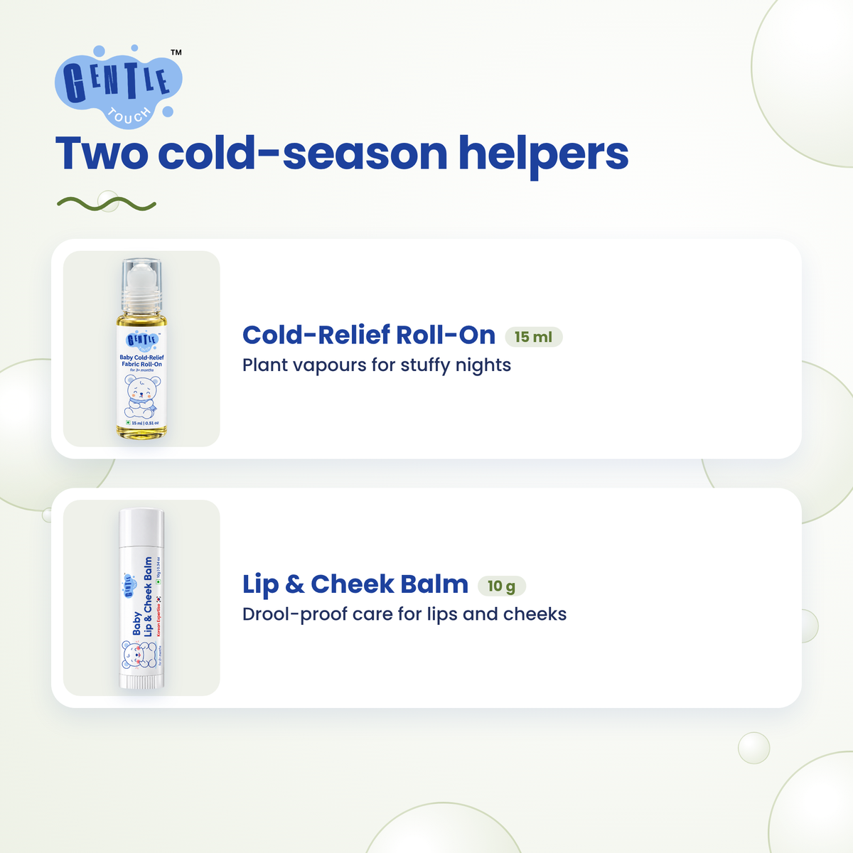 Cold Season Comfort | Baby Roll-On + Lip Balm