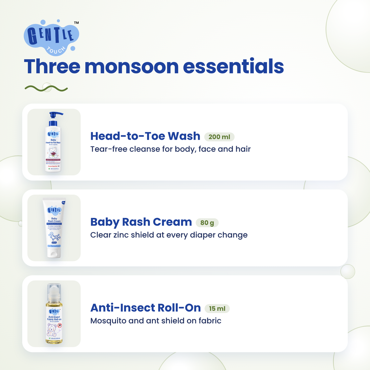 Monsoon Care Kit | Baby Rash & Insect Care