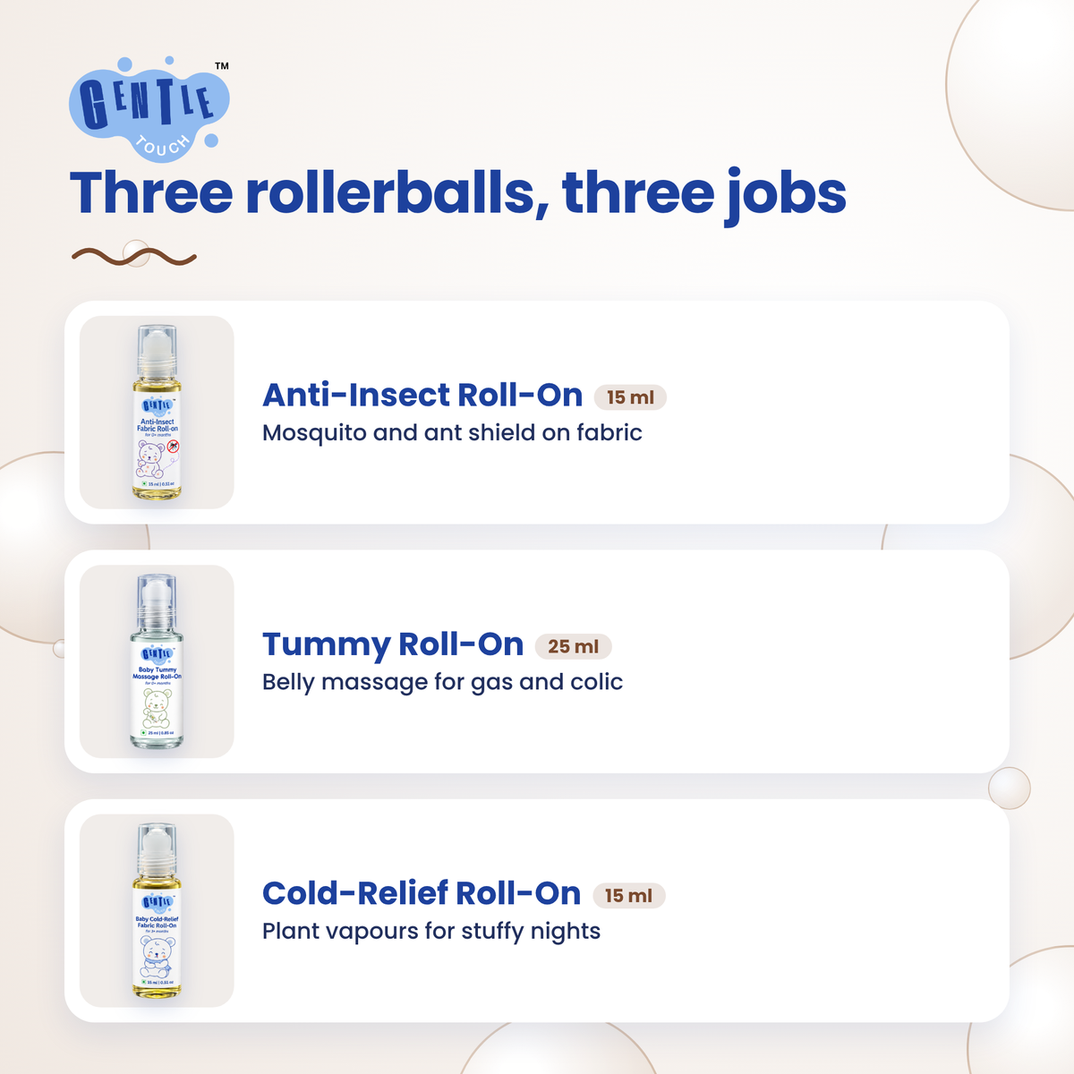 Roll-On Trio | Baby Insect, Tummy & Cold Care