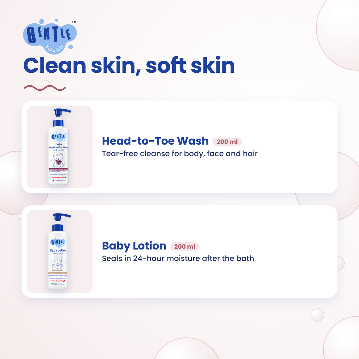 Bestseller Duo | Baby Wash + Lotion