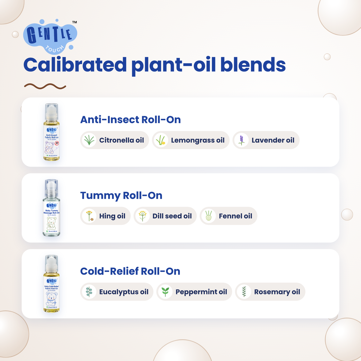 Roll-On Trio | Baby Insect, Tummy & Cold Care