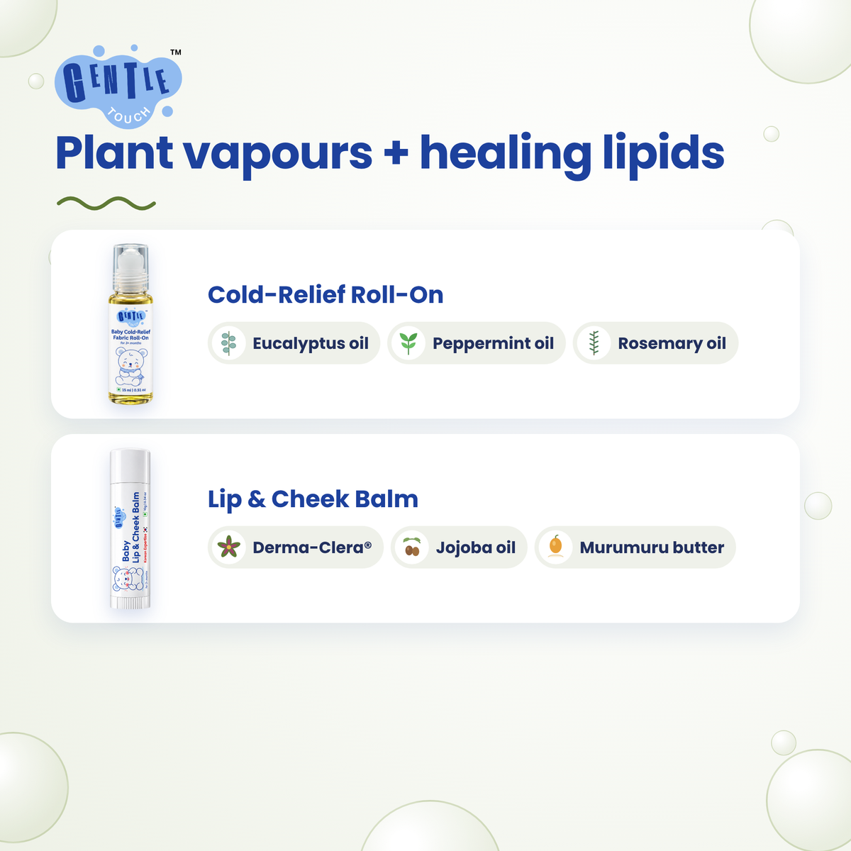 Cold Season Comfort | Baby Roll-On + Lip Balm