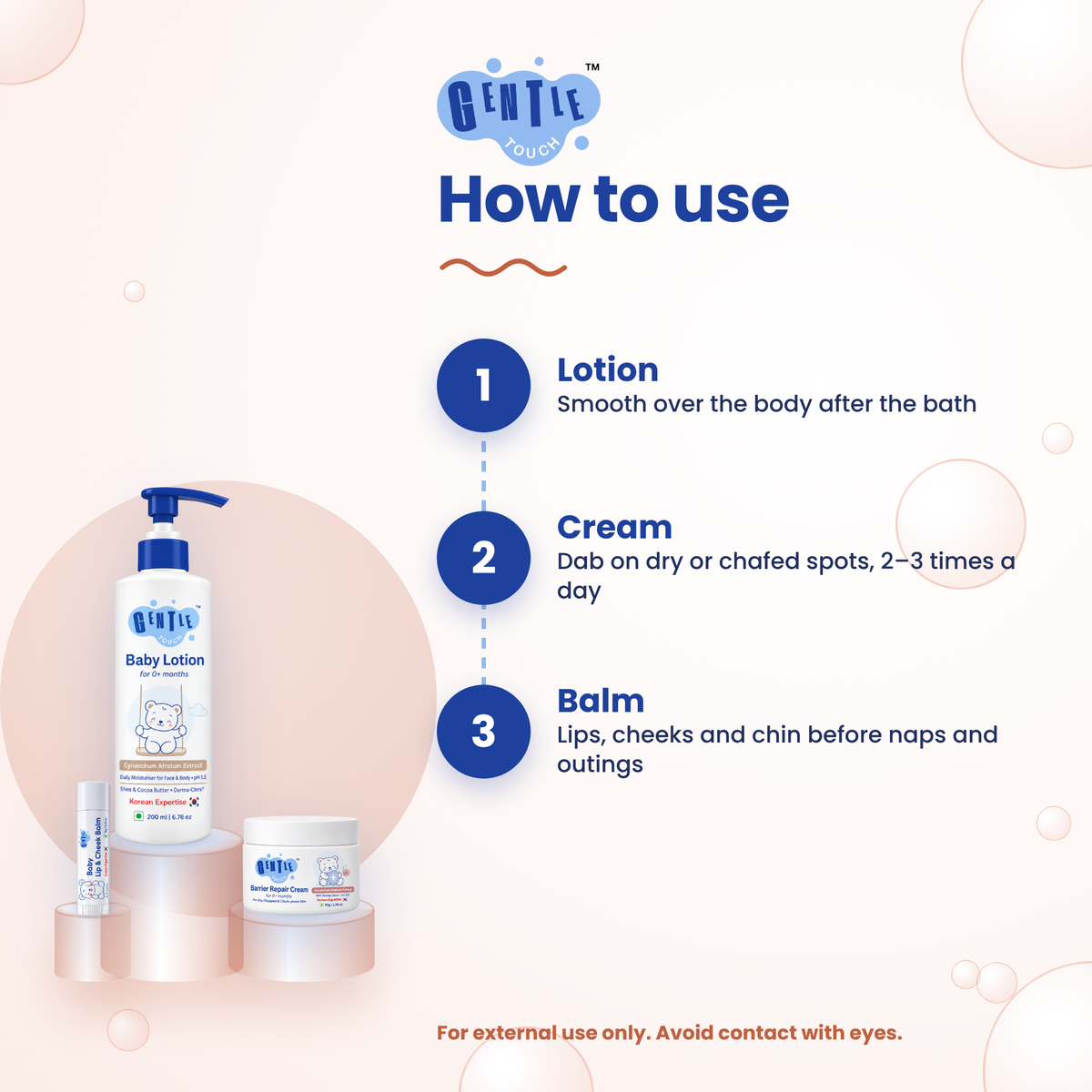 Komal Trio | Baby Lotion, Cream & Lip Balm