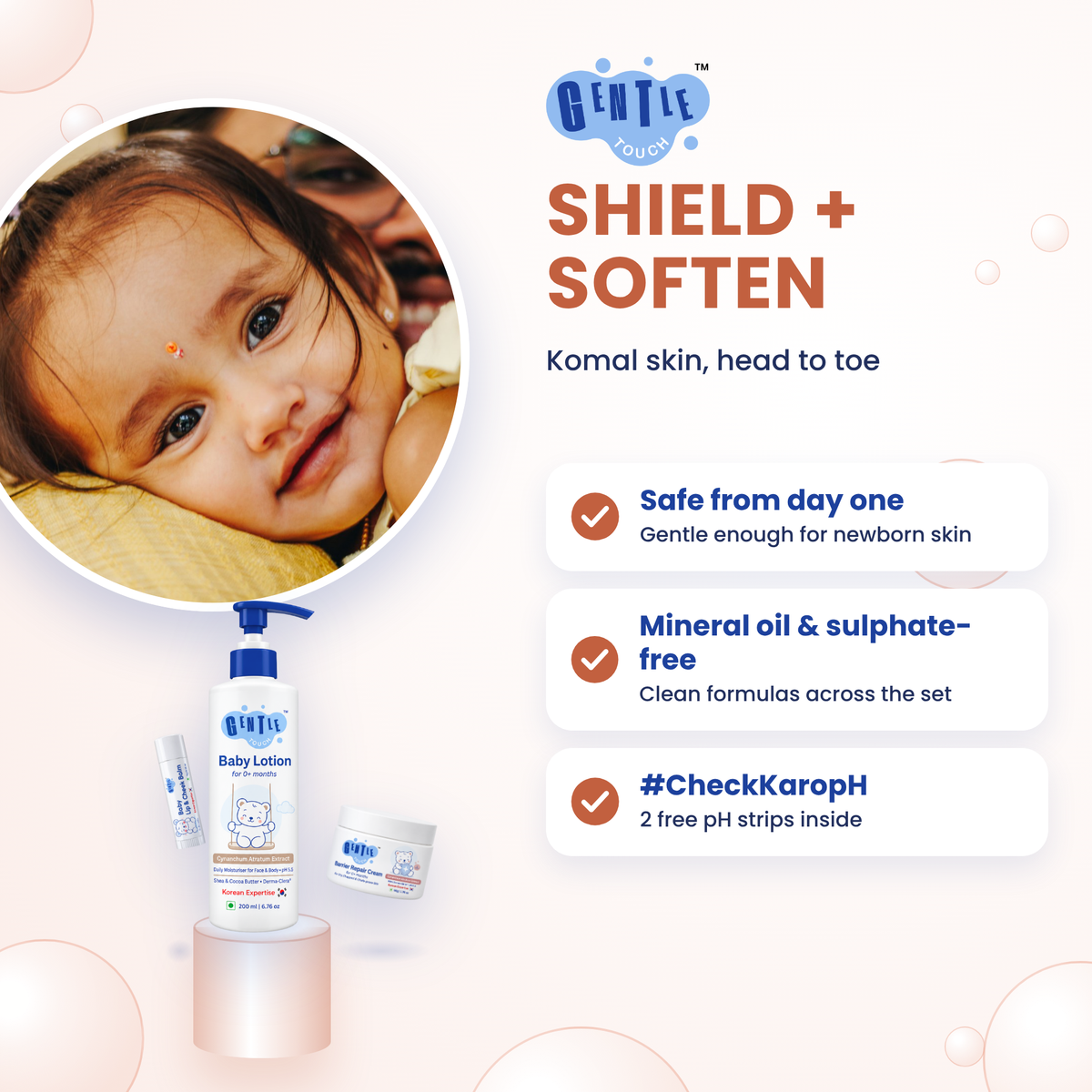 Komal Trio | Baby Lotion, Cream & Lip Balm