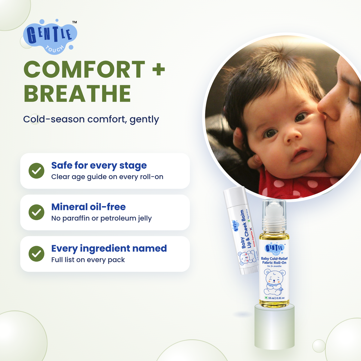 Cold Season Comfort | Baby Roll-On + Lip Balm