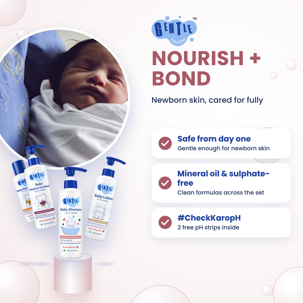 Newborn Bath Ritual | Baby Massage & Bath Set