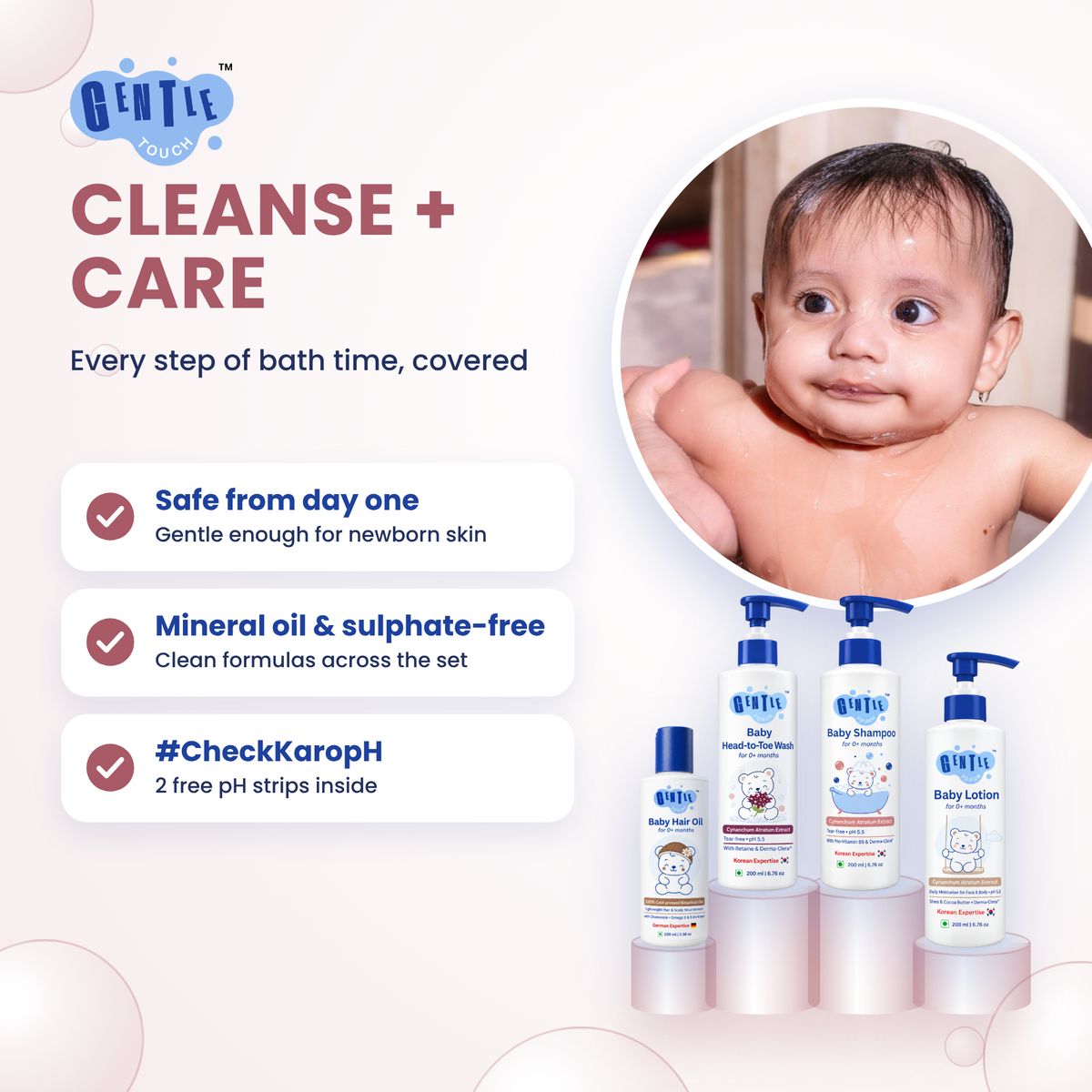 Complete Bath Ritual | 4-Step Baby Bath Set