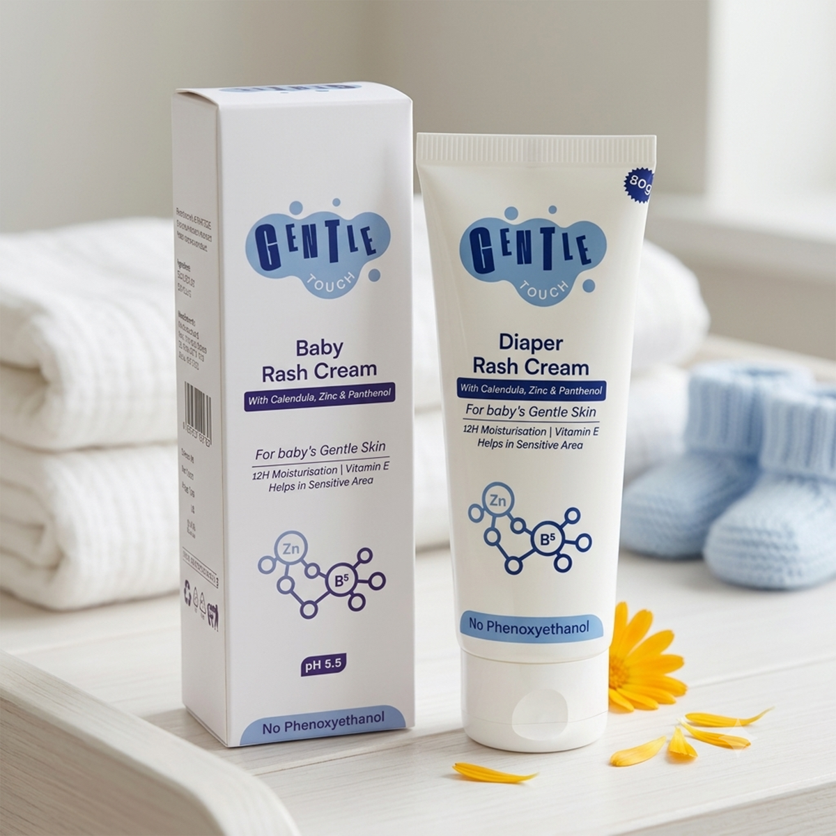 Organic Calendula Baby Rash Cream |With Zinc & Panthenol | pH 5.5