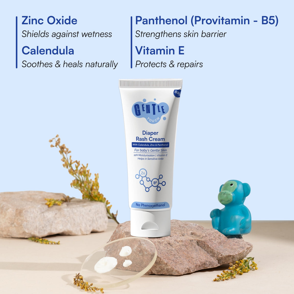 Organic Calendula Baby Rash Cream |With Zinc & Panthenol | pH 5.5